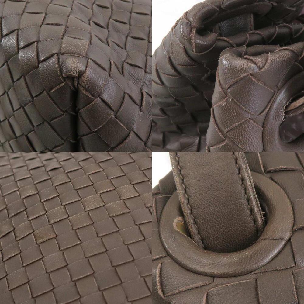 BOTTEGA VENETA Brown Leather Intrecciato Shoulder Bag - Picture 3 of 5